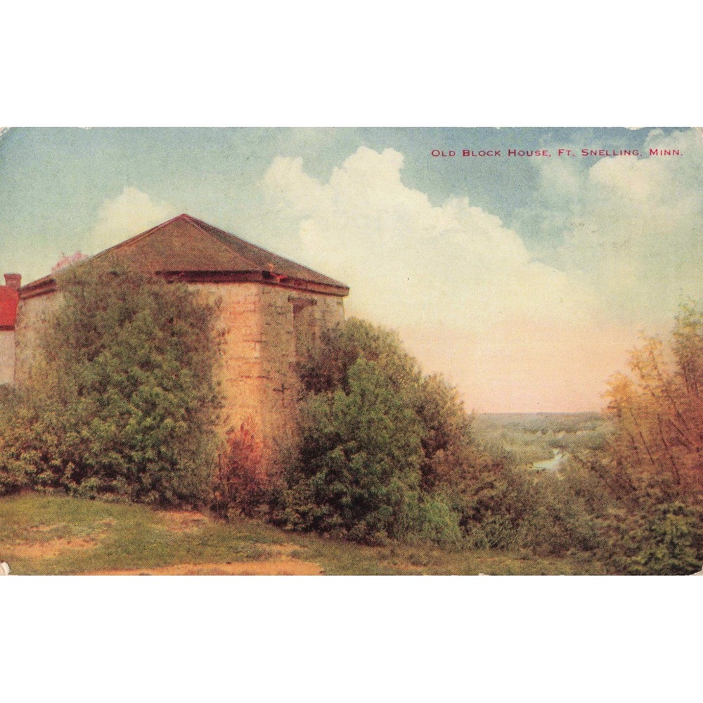Fort Snelling Minnesota Old Block House Vtg Postcard Divided Back Hammon 1892 - Picture 1 of 2